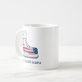 USA-Hockey-Schlittschuhe Kaffeetasse (Vorderseite Links)