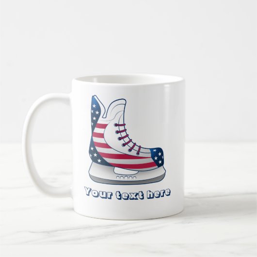USA-Hockey-Schlittschuhe Kaffeetasse (Links)
