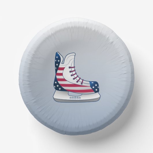 USA-Hockey-Schlittschuhe Pappteller (Vorderseite)