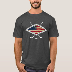 USA-Hockey-T - Shirt mit Namen- u. Zahldruck