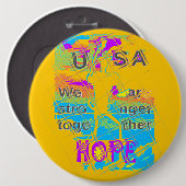 USA Hoffnung: Farbige Textur-Design Button (Vorne & Hinten)