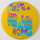 USA Hoffnung: Farbige Textur-Design Button (Vorderseite)