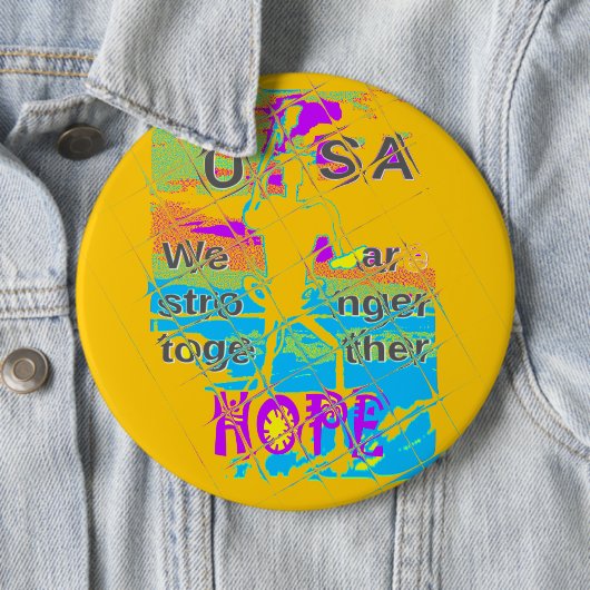 USA Hoffnung: Farbige Textur-Design Button (Beispiel)