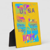 USA Hoffnung: Farbige Textur-Design Fotoplatte (Seite)