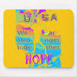 USA Hoffnung: Farbige Texturdesign Mousepad