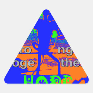 USA Hoffnung Stark Zusammen - Ein Patriotischer Te Dreieckiger Aufkleber