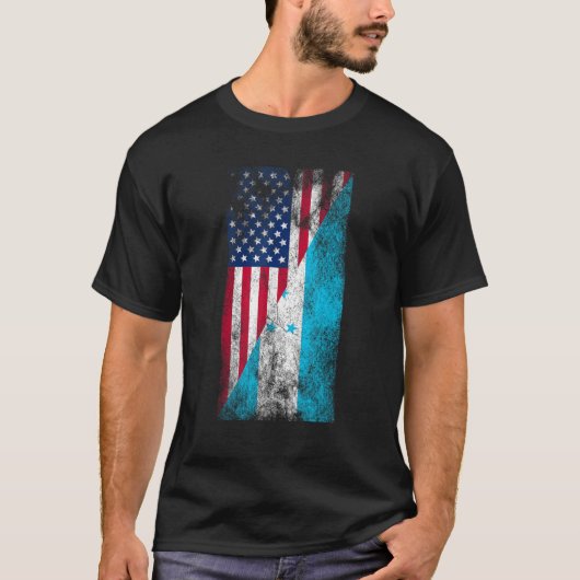 USA Honduras Flags USA Hondur T-Shirt (Vorderseite)