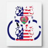 USA Hope Beautiful Phantastisch National Flag Desi Fotoplatte (Vorderseite)