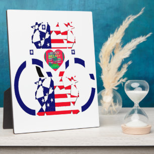 USA Hope Beautiful Phantastisch National Flag Desi Fotoplatte