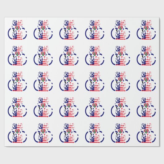 USA Hope Beautiful Phantastisch National Flag Desi Geschenkpapier (Flach)