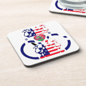 USA Hope Beautiful Phantastisch National Flag Desi Getränkeuntersetzer (Linke Seite)