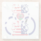 USA Hope Beautiful Phantastisch National Flag Desi Glasuntersetzer (Rückseite)