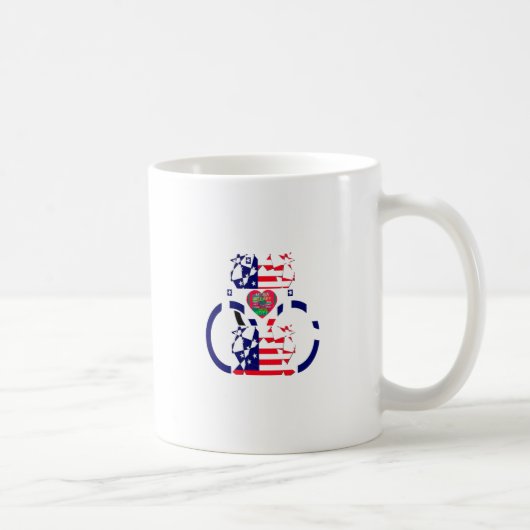 USA Hope Beautiful Phantastisch National Flag Desi Kaffeetasse (Rechts)