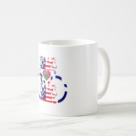 USA Hope Beautiful Phantastisch National Flag Desi Kaffeetasse (VorderseiteRechts)