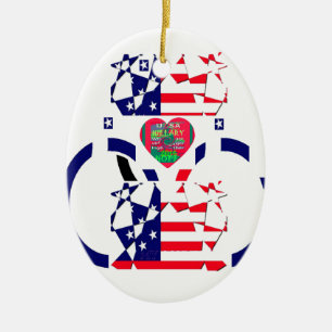 USA Hope Beautiful Phantastisch National Flag Desi Keramikornament