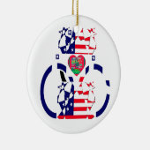 USA Hope Beautiful Phantastisch National Flag Desi Keramikornament (Rechts)