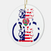 USA Hope Beautiful Phantastisch National Flag Desi Keramikornament (Links)