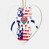 USA Hope Beautiful Phantastisch National Flag Desi Keramikornament (Links)
