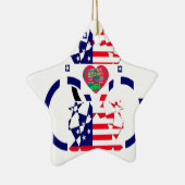 USA Hope Beautiful Phantastisch National Flag Desi Keramikornament (Rechts)