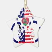 USA Hope Beautiful Phantastisch National Flag Desi Keramikornament (Links)