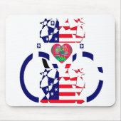 USA Hope Beautiful Phantastisch National Flag Desi Mousepad (Vorne)