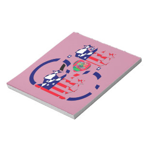 USA Hope Beautiful Phantastisch National Flag Desi Notizblock