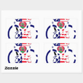 USA Hope Beautiful Phantastisch National Flag Desi Rechteckiger Aufkleber (Blatt)