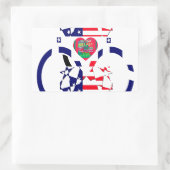 USA Hope Beautiful Phantastisch National Flag Desi Rechteckiger Aufkleber (Tasche)