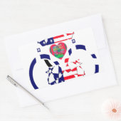 USA Hope Beautiful Phantastisch National Flag Desi Rechteckiger Aufkleber (Umschlag)