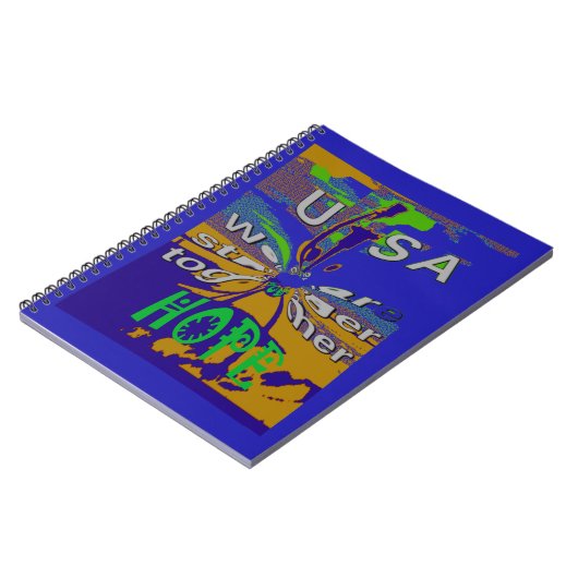 USA Hope Message Art Print Notizblock (Linke Seite)