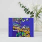 USA Hope Message Art Print Postkarte (Stehend Vorderseite)