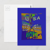 USA Hope Message Art Print Postkarte (Vorne/Hinten)
