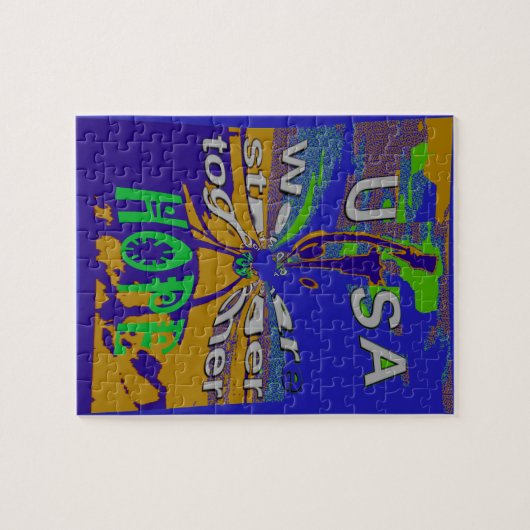 USA Hope Message Art Print Puzzle (Horizontal)