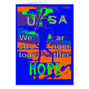 USA Hope Strong Together - A Patriotic Tapestry