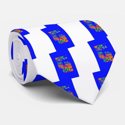 USA Hope Strong Together - A Patriotic Tapestry Krawatte (Gerollt)