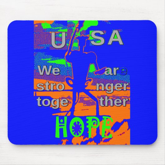 USA Hope Strong Together - A Patriotic Tapestry Mousepad (Vorne)
