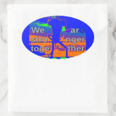 USA Hope Strong Together - A Patriotic Tapestry Ovaler Aufkleber (Tasche)