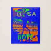 USA Hope Strong Together - A Patriotic Tapestry Puzzle (Vertikal)