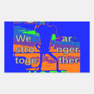 USA Hope Strong Together - A Patriotic Tapestry Rechteckiger Aufkleber