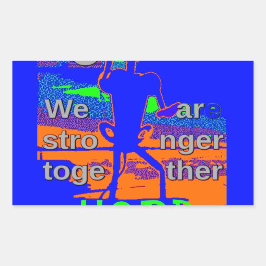 USA Hope Strong Together - A Patriotic Tapestry Rechteckiger Aufkleber (Vorderseite)