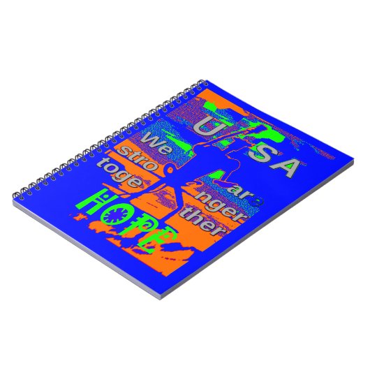 USA Hope: Stronger Together Unity Art Notizblock (Linke Seite)