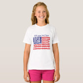 USA Hörfahne Personalisiert T-Shirt (Vorne ganz)