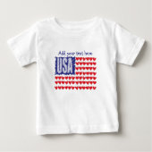 USA Hörflag Custom Baby T-shirt (Vorderseite)