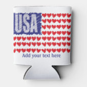 USA hört amerikanische Flagge Dosenkühler (Vorderseite)