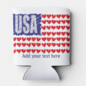 USA hört amerikanische Flagge Dosenkühler (Rückseite)
