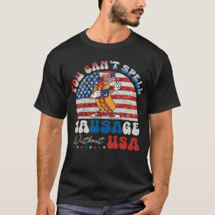 USA Hot Dog Patriotic Funny GRILLEN Grilling Gift T-Shirt