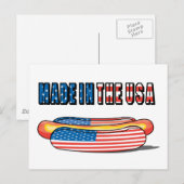 USA Hot Dog Postkarte (Vorne/Hinten)