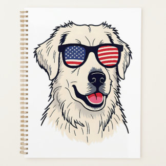 USA Hunde Liebhaber - Cooler Hund mit American Fla Planer