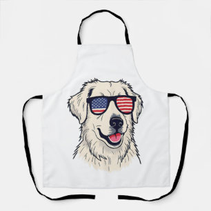 USA Hunde Liebhaber - Cooler Hund mit American Fla Schürze