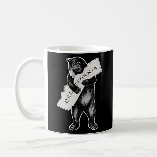 USA I Liebe California Art-Retro Cali Bear Hug Kaffeetasse (Links)